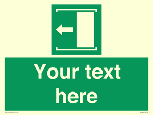 Custom Slide to Open Sign